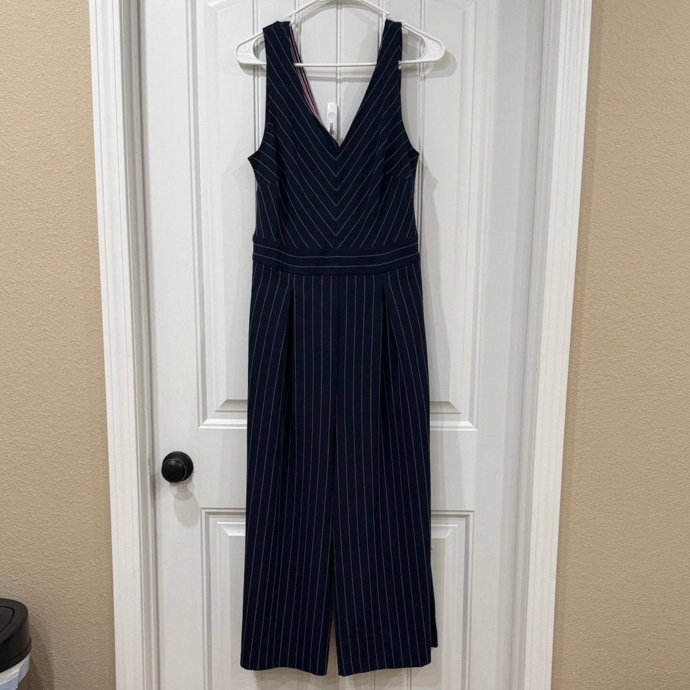 NWOT 1901 Navy Striped Jumpsuit - Picture 5 of 7